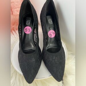 Jones New York Black Lace Heels
